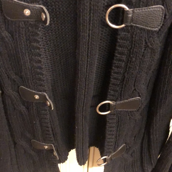 Style & Co Hooded Sweater with front Buckles - Picture 2 of 10